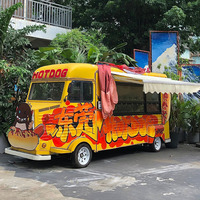 Camion de restauration rapide électrique avec cuisine complète, pizza, hamburgers, glaces et café - Châssis en acier inoxydable, garantie 1 an