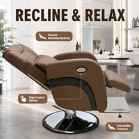 Fauteuil de Barbier Électrique Moderne XFMC Confortable, Inclinable Hydraulique, Portable, pour Salon de Coiffure et Esthétique