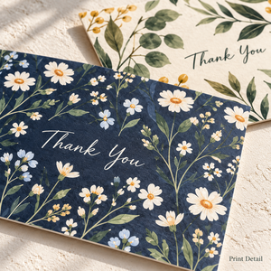 Cartes de remerciement élégantes à l'<span class=keywords><strong>aquarelle</strong></span> florale, personnalisables, motifs naturels de <span class=keywords><strong>feuilles</strong></span> florales, pack de cartes de remerciement pour mariage - Product Image 3