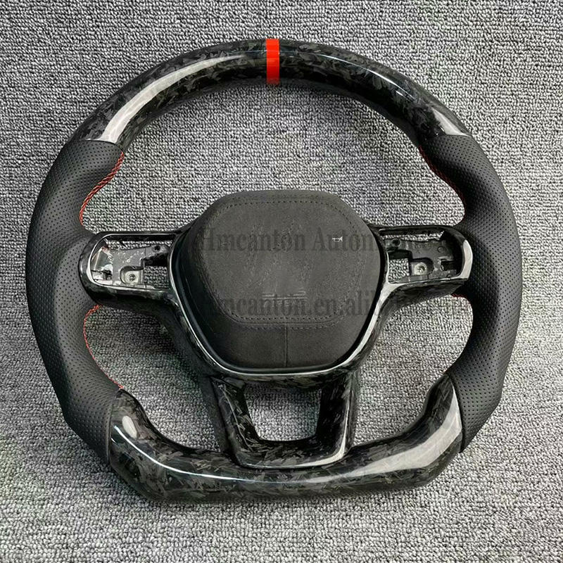 Forged Carbon Fiber+Perforated Leather+core