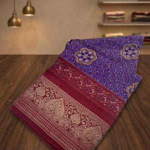 Indio Bollywood tradicional exclusivo Dola seda impreso Saree elegante nupcial boda fiesta desgaste con blusa étnica para mujeres - Product Image 3