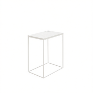 White Engineered Wood And Iron <b>Side</b> Table Modern Minimalist Coffee Table Living Room Furniture Durable Design - Product Image 1