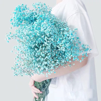 Bouquet de gypsophile en gros, fleurs séchées, fleurs de souffle de bébé conservées, couleur blanche pour mariage ou décoration de la maison