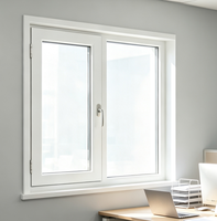 Ventana Abatible y Giratoria de PVC con Buen Sellado y Vidrio Laminado Insonorizado para Proyectos Hoteleros, Servicio OEM
