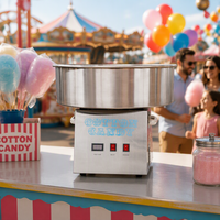 Machine à Barbe à Papa Automatique en Coton Certifiée CE pour la Maison et les Fêtes