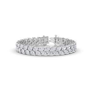 Pulsera de Lujo de Plata de Ley 925 con Eslabones y Piedras de Moissanita Creadas en Laboratorio, Impresionante Diseño Cubano Iced Out, Perfecta - Product Image 3
