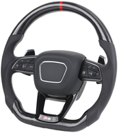 Volant de voiture modifié en cuir et fibre de carbone, cousu à la main, pour Toyota Camry Land Cruiser, remplacement direct