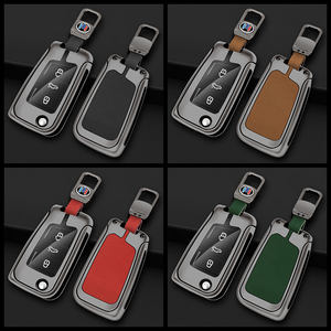 Funda para Llave de Coche de Aleación de Zinc, Cuero Genuino, TPU, para VW Volkswagen Golf 7 MK7 Tiguan MK2, para Seat Ateca <span class=keywords><strong>Leon</strong></span> <span class=keywords><strong>FR</strong></span> Ibiza Skoda - Product Image 4
