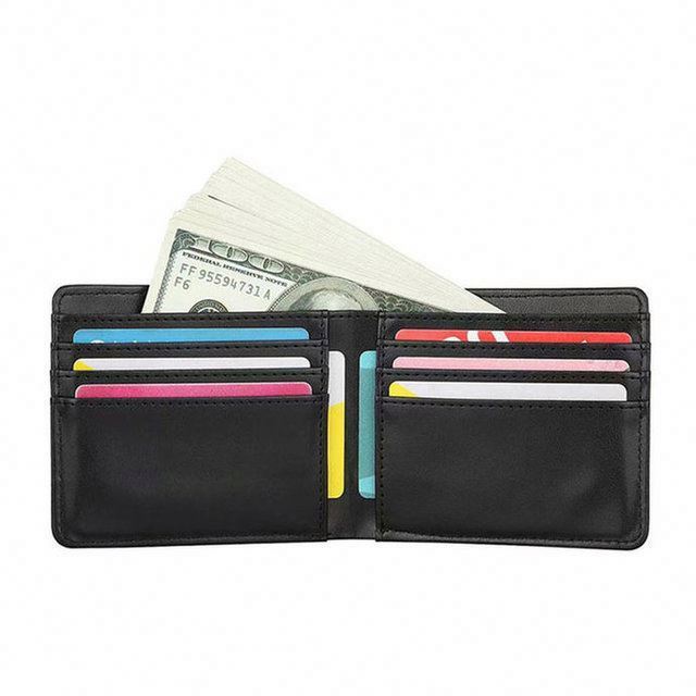 Western Men’s Genuine Leather Bifold Wallet – Cow Fur & Crocodile Print - View #5