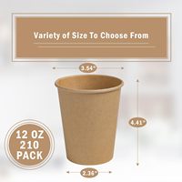 APP Biodegradable Eco-Friendly Paper Cups Multiple Ounce Sizes Single Wall Kraft Paper Global Bulk Wholesale Available for