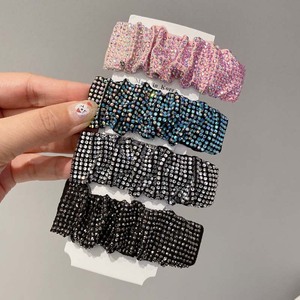Chouchous à cheveux en diamant brillant de luxe, Tiel élastique, support de queue de cheval, ensemble de pinces à cheveux en strass - Product Image 5