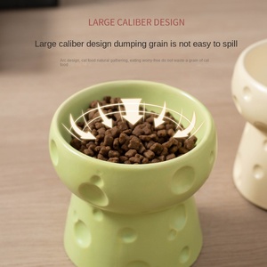 Ciotola per Cani in Ceramica Ecologica con Piedini Alti, Protegge la Colonna Cervicale, Impermeabile, per Cibo e Acqua - Product Image 3