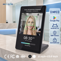 Terminal de bureau Android 14 en forme de L avec lecteur NFC RFID intégré de 11 pouces pour programme de fidélisation