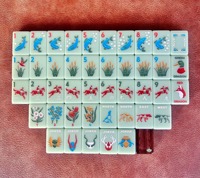 Ensemble de Mahjong américain de luxe, tuiles en acrylique transparentes durables, impression personnalisée, jeu de société pour le divertissement à domicile, cadeau pour femmes