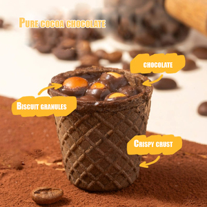 Snack all'ingrosso 320g: Cono Gelato, <span class=keywords><strong>Biscotto</strong></span> a Tazza al Cioccolato, <span class=keywords><strong>Biscotto</strong></span> Commestibile Halal, Tazza di Cioccolato Commestibile, <span class=keywords><strong>Biscotto</strong></span> al Cioccolato - Product Image 2
