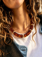 Collier ras du cou fait main en perles acryliques géométriques multicolores pour femme, bijoux de mode automne-hiver