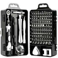 Kit de réparation électronique 115 en 1, embouts magnétiques et outils de démontage, ensemble d'outils manuels pour la réparation de téléphones portables, tablettes, PC et bricolage domestique