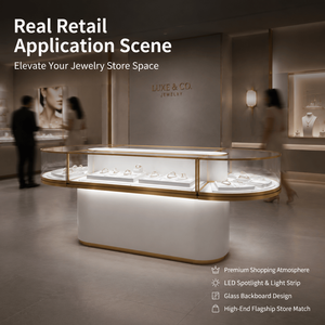 Vitrine de présentation de bijoux de luxe moderne de haute qualité LUX avec armoire en verre à LED - Product Image 1