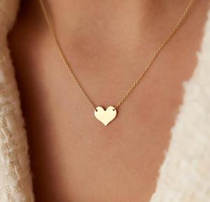 Acero inoxidable relación delicada amor joyería regalo cadena fina amor talismán pequeño oro corazón colgante collar - Product Image 2