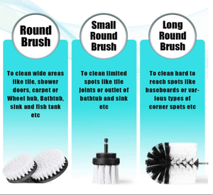 Ensemble de brosses de nettoyage pour perceuse, couleur blanche, 5 pièces, brosse de nettoyage puissante pour perceuse, 2''/3.5'/4'/5'/5'/5.5'' - Product Image 5