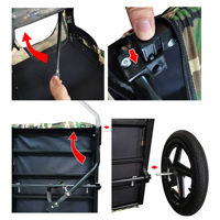 Remorque de vélo pliable camouflage pour animaux de compagnie, camping, meubles, transport de chiens, chats et bagages