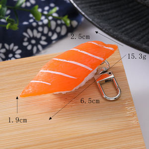 พวงกุญแจอาหารญี่ปุ่น PVC สุดฮิต รูปซูชิ ปลาแซลมอน กุ้ง ข้าว ของเ<span class=keywords><strong>ล</strong></span>่นอาหารญี่ปุ่นสำหรับเด็ก ของที่ระ<span class=keywords><strong>ล</strong></span>ึก ของขวัญ - Product Image 2