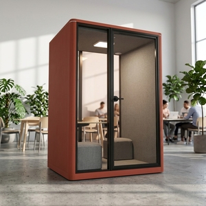 UNIBOOTH - Cabina <span class=keywords><strong>de</strong></span> Reuniones Acústica <span class=keywords><strong>de</strong></span> Lujo, Privada, 33dB, ISO 23351, ASTM-E84, Ignífuga, <span class=keywords><strong>de</strong></span> Montaje Rápido, para Laboratorio Creativo, Taller, Venta al por Mayor - Product Image 2