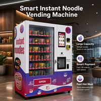 Distributeur automatique de nouilles instantanées intelligent, 24h/24, service en libre-service, cuisson à l'eau chaude, ramen en gobelet automatique, système de paiement multiple
