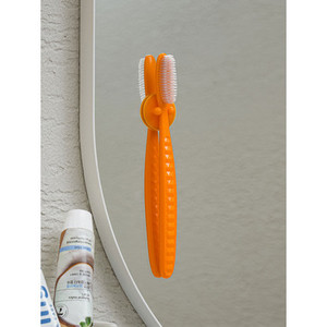 MEJOR Wangta Orange Cepillo de dientes para niños Cerdas de nylon de carbón suave Manual Cuidado bucal Cepillo de dientes Mango de bambú PP para uso doméstico - Product Image 1