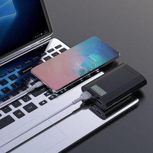 KINGLEEN 305X <span class=keywords><strong>batterie</strong></span> <span class=keywords><strong>externe</strong></span> blanc noir <span class=keywords><strong>10000mAh</strong></span>, banque d'alimentation à double sortie USB avec affichage numérique LCD - Product Image 5