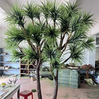 Pohon Pandanus Buatan Kraken Buatan Tangan Besar, Tahan UV, Ramah Lingkungan, Tahan Api, Sentuhan Alami, Proyek Taman Dalam Ruangan