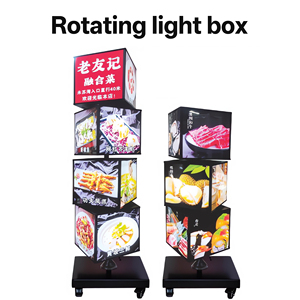 Nhà Máy bán hàng trực tiếp Cubic hiển thị LED hộp đèn xoay Cube menu trình bày hình chữ nhật hình dạng - Product Image 2