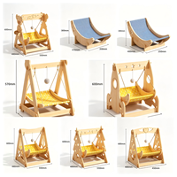 Hamac suspendu en bois pour chat, lit de repos, griffoir, durable et respirant, toutes saisons