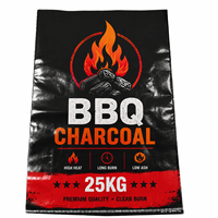 Sac en PP tissé laminé BOPP robuste avec impression couleur pour l'emballage de briquettes de charbon de bois de 5 kg et 10 kg