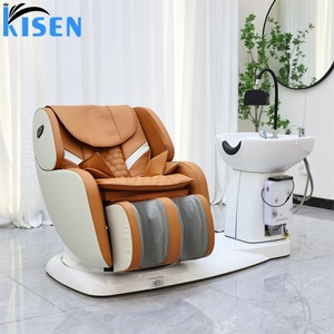 KISEN High-<b>end</b> Electric Recliner Hairdressing Barber Chair Hydrotherapy Full Body Massage Shampoo <b>Bed</b> With Ceramic Head Spa Bowl - Product Image 2