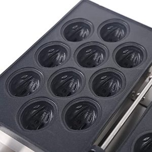 Christmas Hot Selling Snack Machine 2800pa Automatic Walnut <strong>Cake</strong> <strong>Maker</strong> 15pcs Gas Mini Nut Waffle Bread Baking Machine - Product Image 3