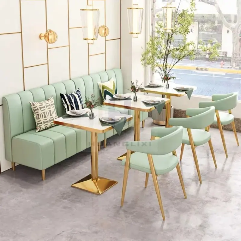 Guangdong Foshan fabrika kahve dükkanı mobilyası cafe restoran masa ve sandalyeler mermer desen kontrplak masa