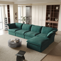 VOXHOME USA Lagerbestand Sofortversand Sofa Moderne Wohnzimmermöbel Grünes Modulares Ecksofa Set