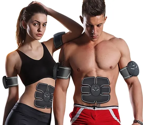Portable body shaping slimming ems electrical muscle stimulation Abs belt 8 pads ems abdominal abs muscle simulator