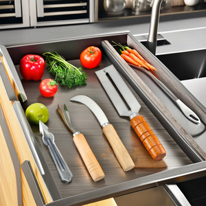 Pelador de caña de azúcar de piña de acero inoxidable, 4 Uds., rebanadoras, cuchillo para pelar, juegos de tenedores, herramientas de tienda de frutas para su <span class=keywords><strong>cocina</strong></span> - Product Image 3