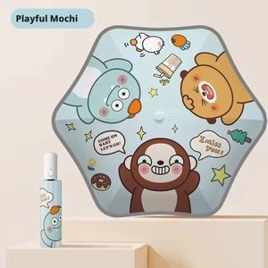 Paraguas Plegable Automático de Tres Pliegues con Diseño de Dibujos Animados para Niños y Adultos - Product Image 1