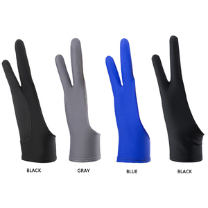 Panwenbo 2PK 2指数字艺术绘画手套平板电脑左手和右手艺术家绘画手套 - Product Image 5