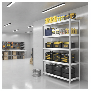 Stainless Steel Kitchen 4-Layer Heavy Duty Display Rack with 150kg Capacity Polished Surface Multifunctional <strong>Shelving</strong> - Product Image 5