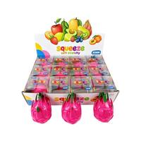 Juguete Antiestrés de Frutas, Juguete de Simulación, Bloques de Construcción para Aliviar el Estrés, Material TPR Colorido, Suave y Elástico, Empaquetado en Caja de Papel