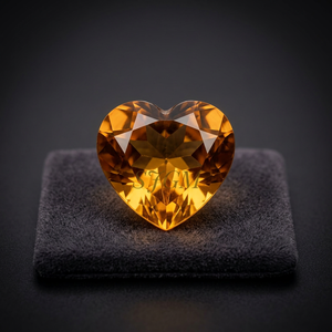 Venta al por mayor 10mm corte de corazón citrino natural de alta calidad facetado cuarzo suelto piedra preciosa IGI certificado por quilate precio de fábrica - Product Image 4