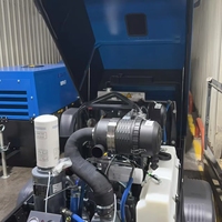 Compresseur d'air monté sur dérapage Kaiyan 33KW d'occasion à haut rendement à un étage pour puits d'eau/exploitation minière 7Bar 3000rpm