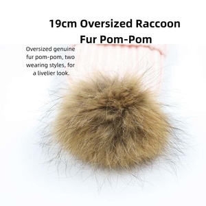 Bonnet surdimensionné avec pompon de 19 cm, bouton-pression, 2 styles de port, bonnet en tricot d'hiver unisexe, réglable, pour usage extérieur - Product Image 6