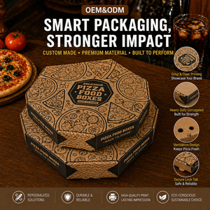 Cajas de <span class=keywords><strong>pizza</strong></span> de diseño personalizado Caja de rebanadas de <span class=keywords><strong>pizza</strong></span> reutilizable biodegradable Cajas de <span class=keywords><strong>pizza</strong></span> corrugadas con logotipo - Product Image 1