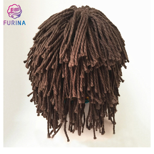 Divertidas <span class=keywords><strong>pelucas</strong></span> de fiesta de alta calidad para hombres adultos <span class=keywords><strong>payaso</strong></span> pelo de hilo grueso FIESTA DE Navidad jugar <span class=keywords><strong>pelucas</strong></span> marrones para Cosplay cliente - Product Image 5