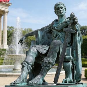 Sculpture de guerrier spartiate grandeur nature en bronze YOUFINE, art antique pour place publique et <span class=keywords><strong>musée</strong></span> - Product Image 4